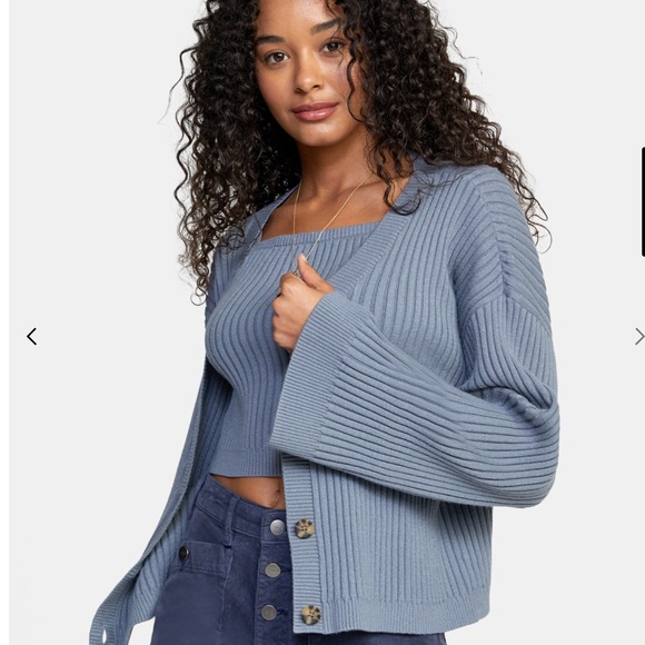 RVCA CHARMED CARDIGAN SWEATER - Picture 6 of 7